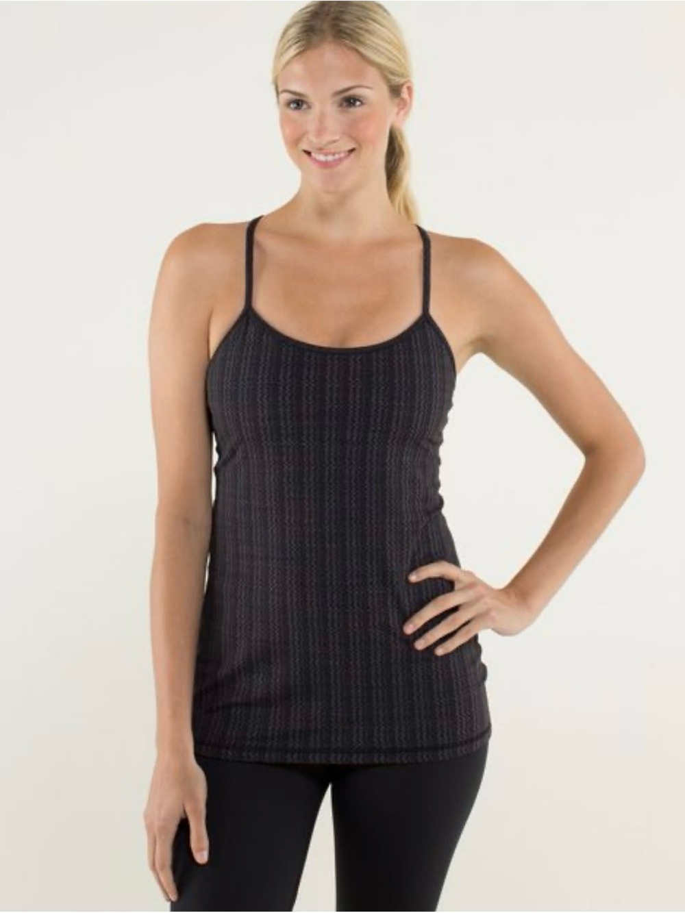 Lululemon Power Y Tank in Ziggy Wee October Inkwell Pattern - Fits XS/S